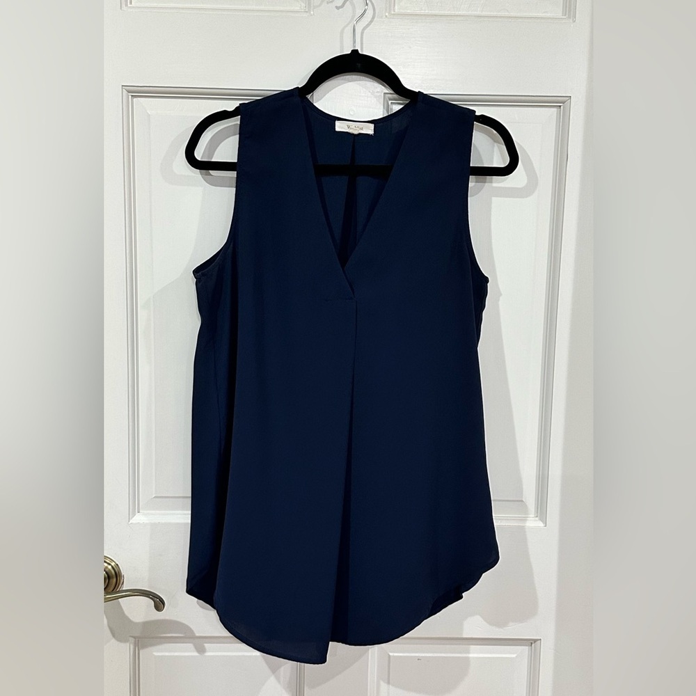 Wishlist Deep Blue V-Neck Blouse
